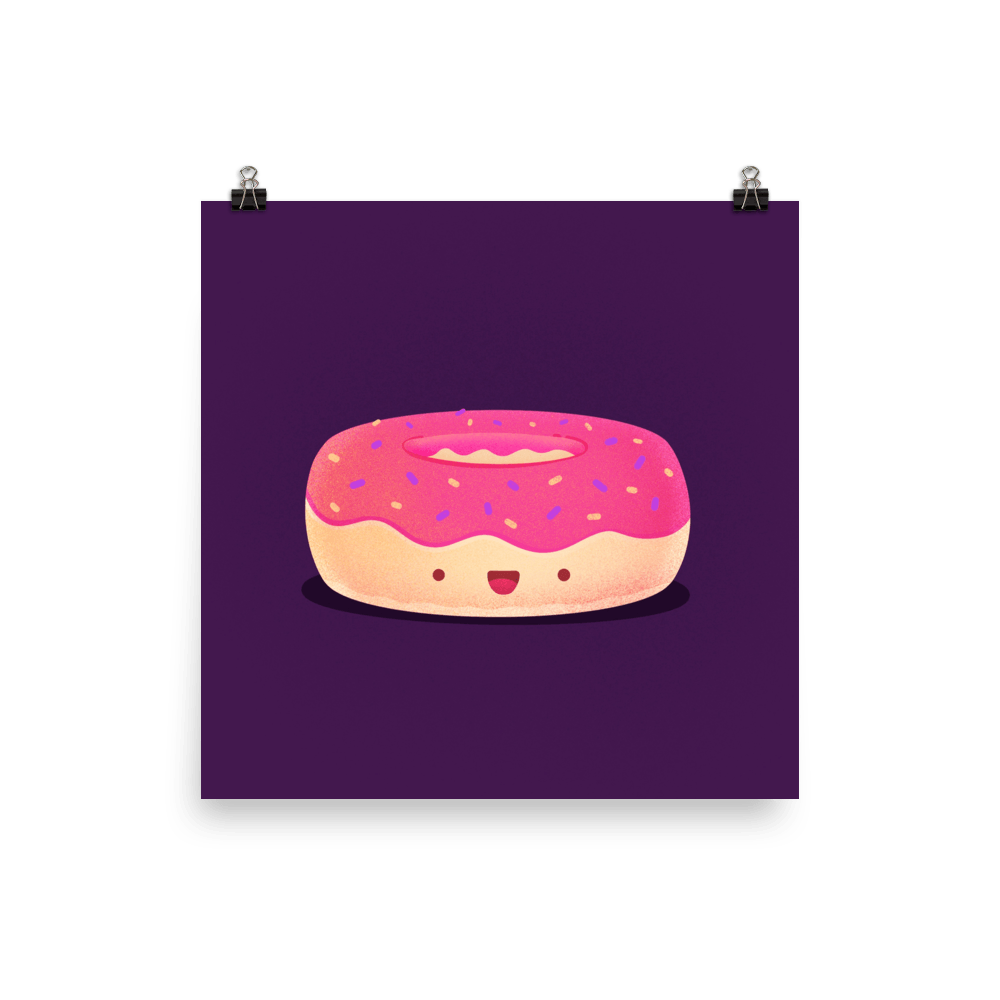 Doughnut - Happy to be eaten - iconutopia