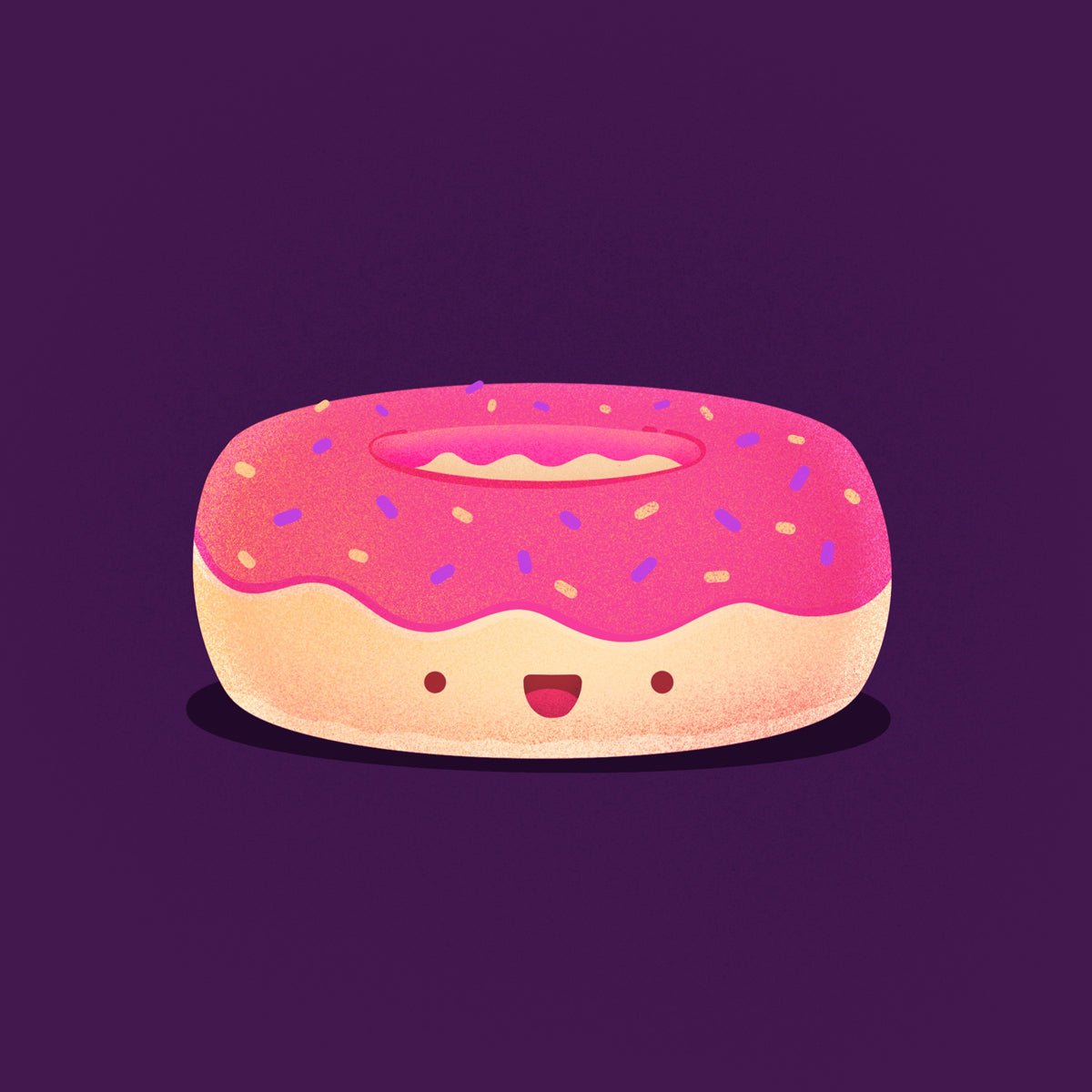 Doughnut - Happy to be eaten - iconutopia